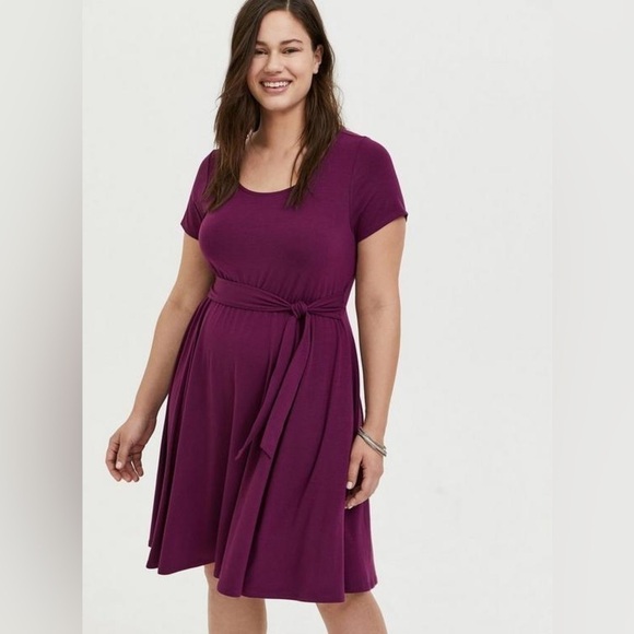 Torrid Mini Jersey Tie-Front Skater
Dress - Picture 1 of 7